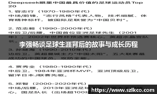 李强畅谈足球生涯背后的故事与成长历程